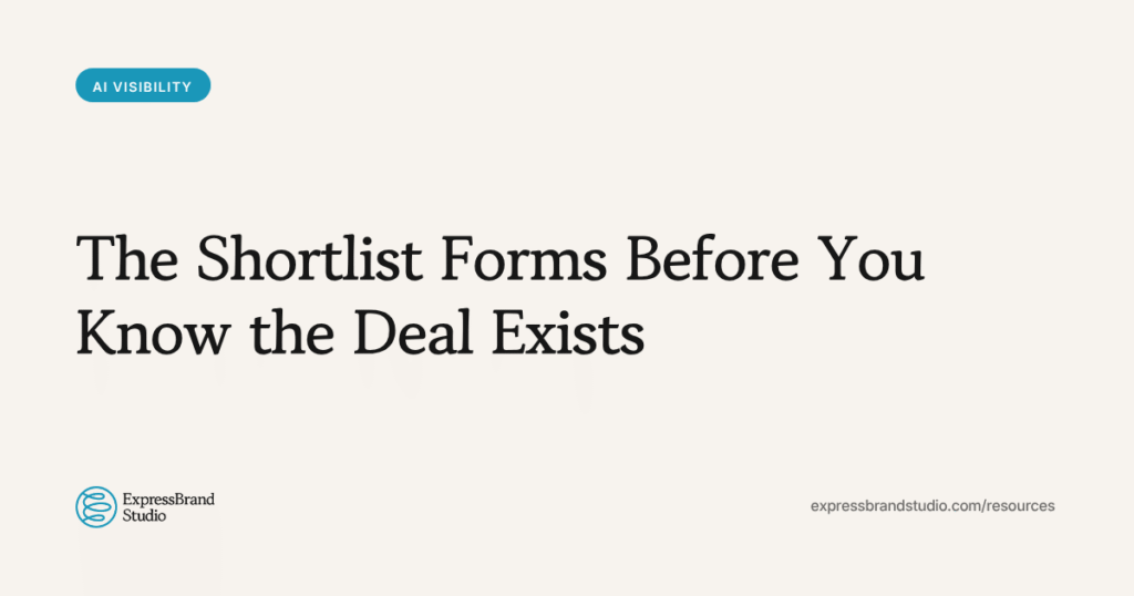 The Shortlist Forms Before You Know the Deal Exists